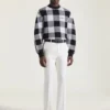 Rutete genser i ull med brodert Givenchy Paris