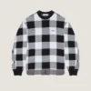Rutete genser i ull med brodert Givenchy Paris