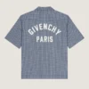 Rutete skjorte i bomull med Givenchy Paris-broderi Rutete skjorte i bomull med Givenchy Paris-broderi