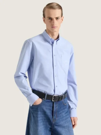Skjorte i bomulls-oxford med Givenchy Paris-broderi