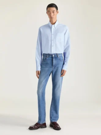 Skjorte i bomulls-oxford med Givenchy Paris-jacquard