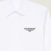 skjorte i bomullspoplin med brodert Givenchy-stempel