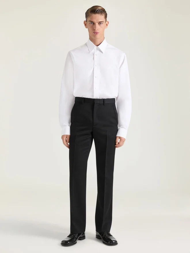 Skjorte i poplin med klappbrett-trykk Skjorte i poplin med klappbrett-trykk