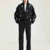 Skreddersydde bukser med rett ben i ull og mohair Skreddersydde bukser med rett ben i ull og mohair