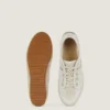 Slanke sneakers i malt mesh og semsket skinn