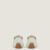 Slanke sneakers i malt mesh og semsket skinn