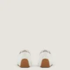 Slanke sneakers i mesh og semsket skinn