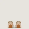 Slanke sneakers i mesh og semsket skinn