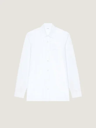 Slim Fit-skjorte i poplin med Givenchy-broderi