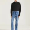 Slim Fit-skjorte i poplin med Givenchy-broderi Slim Fit-skjorte i poplin med Givenchy-broderi