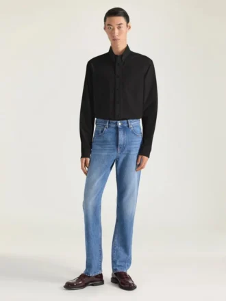 Slim Fit-skjorte i poplin med Givenchy-broderi