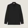Slim Fit-skjorte i poplin med Givenchy-broderi Slim Fit-skjorte i poplin med Givenchy-broderi