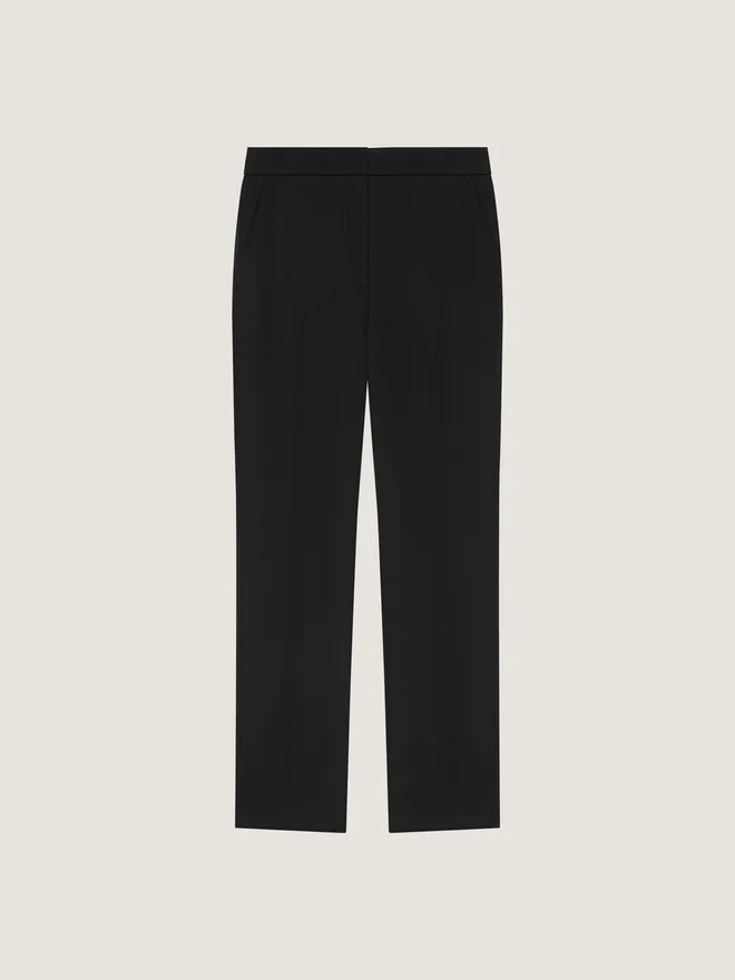 Slim Fit-skreddersydde bukser i crepe cady Slim Fit-skreddersydde bukser i crepe cady