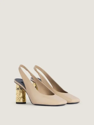 Slingback-sko i skinn