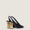 Slingback-sko i skinn