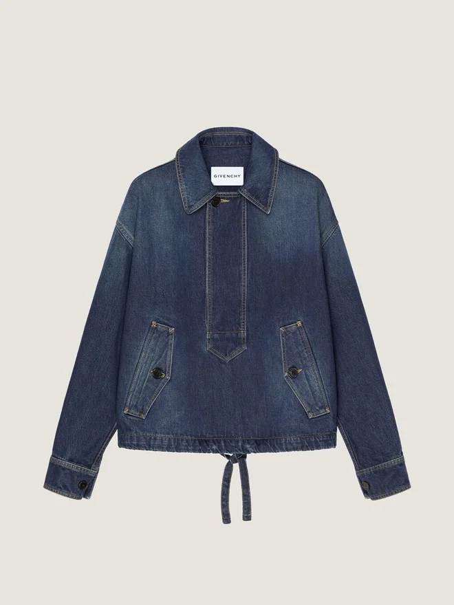 Smockjakke i rå denim Smockjakke i rå denim