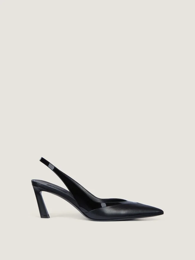 Spikete slingbacks i skinn Spikete slingbacks i skinn