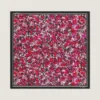 Square i silke med blomstertrykk