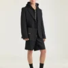 Bermudashorts med doble plisseringer i ull Bermudashorts med doble plisseringer i ull
