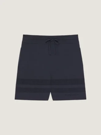 Strikkede shorts med mesh-detaljer