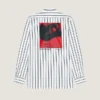 Stripet skjorte i poplin med surrealistisk trykk Stripet skjorte i poplin med surrealistisk trykk