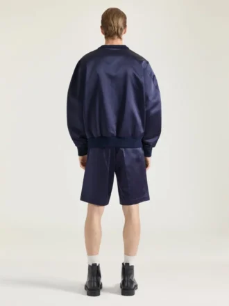 Sweatshirt i sateng med Givenchy Paris-broderi