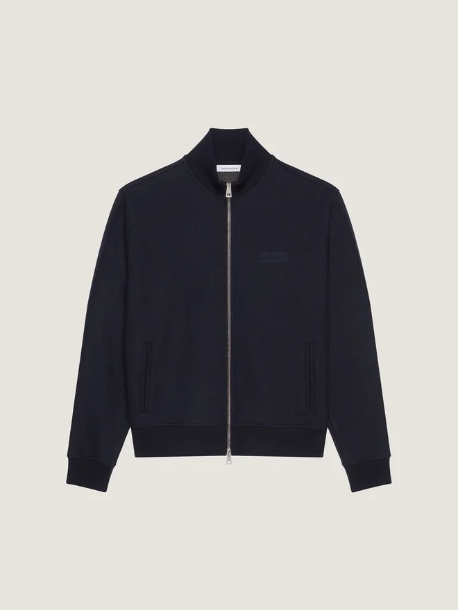 Sweatshirt med glidelås i ull og kashmir med Givenchy-merke Sweatshirt med glidelås i ull og kashmir med Givenchy-merke