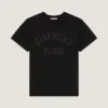 T-skjorte i bomull med Givenchy Paris-broderi T-skjorte i bomull med Givenchy Paris-broderi