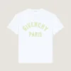 T-skjorte i bomull med Givenchy Paris-broderi