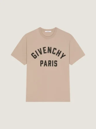 T-skjorte i bomull med Givenchy Paris-broderi