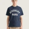 T-skjorte i bomull med Givenchy Paris-broderi