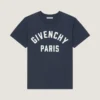 T-skjorte i bomull med Givenchy Paris-broderi