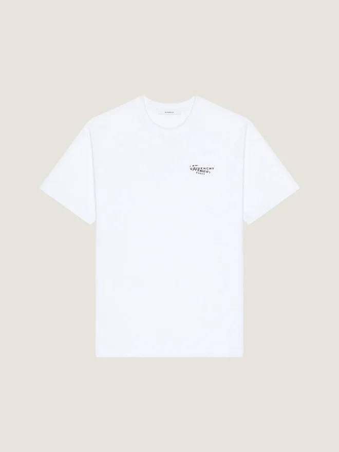 T-skjorte i bomull med Givenchy-stempelprint T-skjorte i bomull med Givenchy-stempelprint