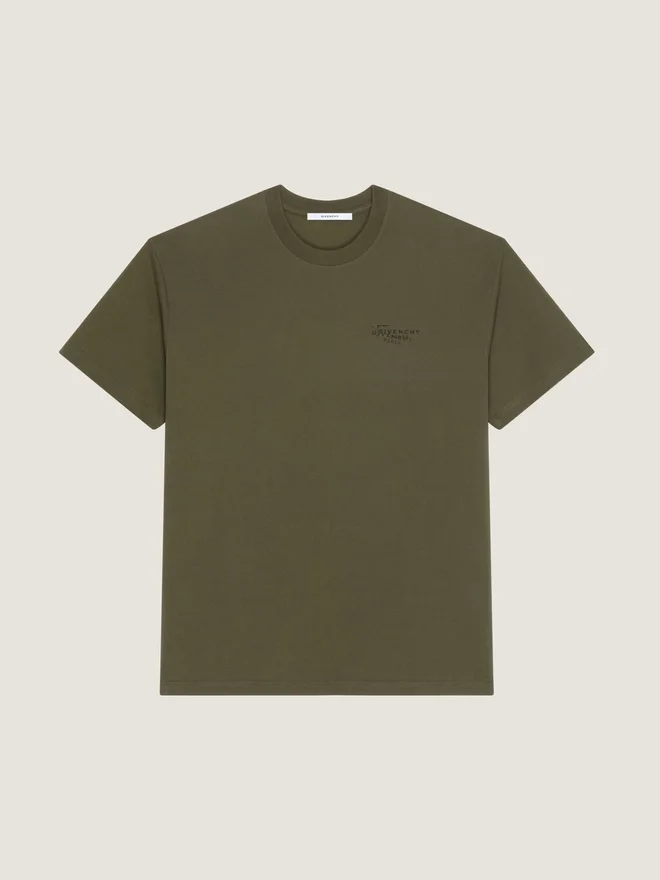 T-skjorte i bomull med Givenchy-stempelprint T-skjorte i bomull med Givenchy-stempelprint