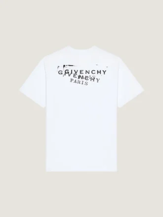 T-skjorte i bomull med Givenchy-stempelprint