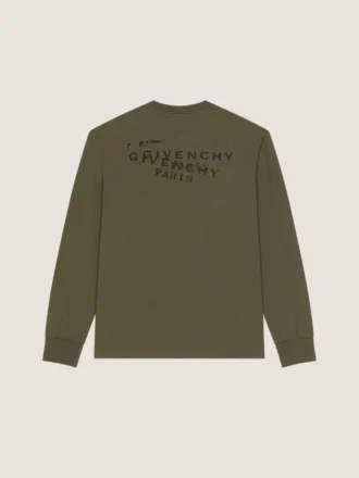T-skjorte i bomull med Givenchy-stempelprint