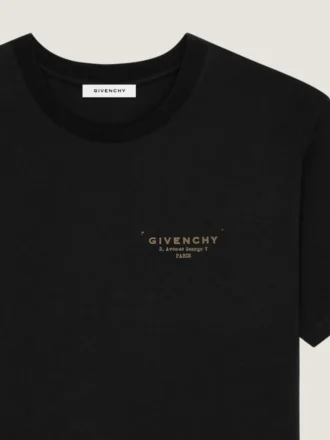 T-skjorte i bomull med Givenchy-stempelprint