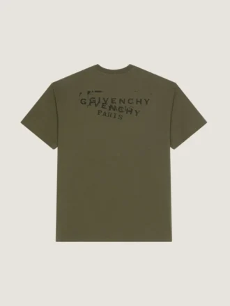 T-skjorte i bomull med Givenchy-stempelprint