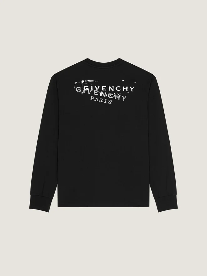 T-skjorte i bomull med Givenchy-stempelprint T-skjorte i bomull med Givenchy-stempelprint