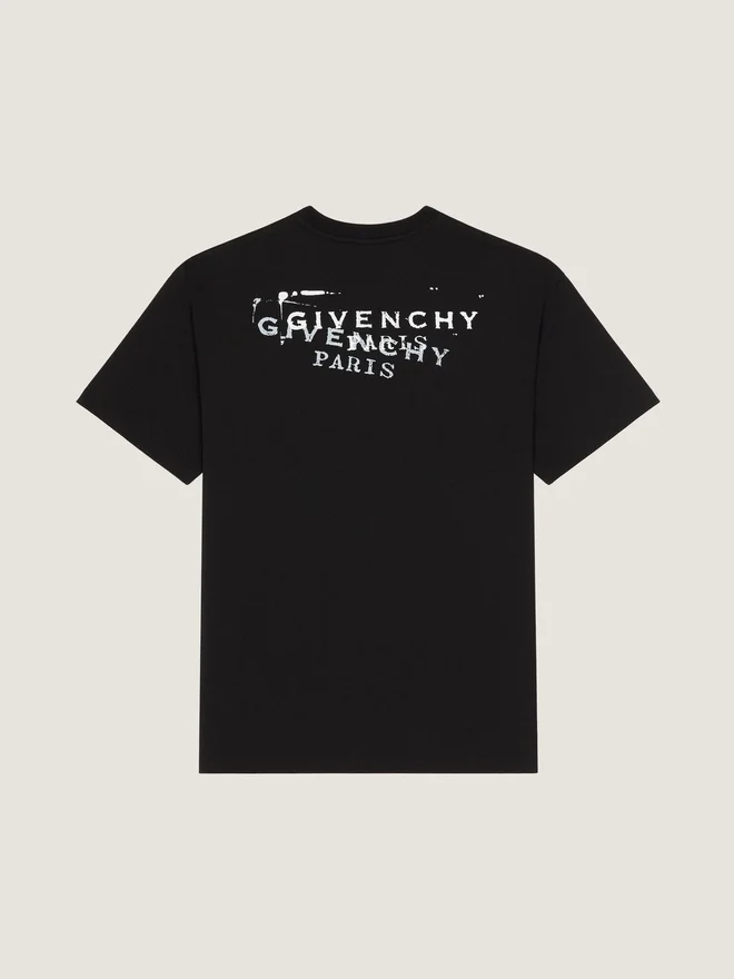 T-skjorte i bomull med Givenchy-stempelprint T-skjorte i bomull med Givenchy-stempelprint