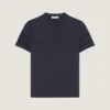 T-skjorte i bomullstrikk med Givenchy Paris-jacquard T-skjorte i bomullstrikk med Givenchy Paris-jacquard