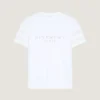T-skjorte i bomullstrikk med Givenchy Paris-jacquard T-skjorte i bomullstrikk med Givenchy Paris-jacquard