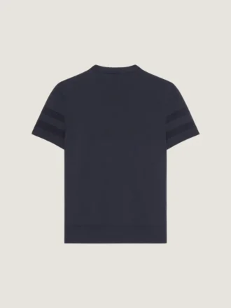 T-skjorte i bomullstrikk med Givenchy Paris-jacquard