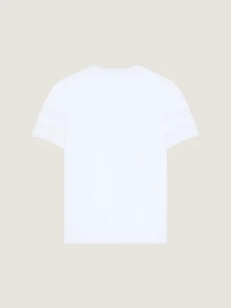 T-skjorte i bomullstrikk med Givenchy Paris-jacquard