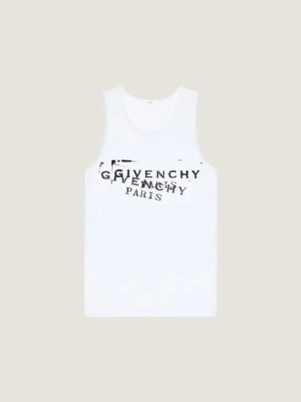 Tank-top i bomull med Givenchy-stempelprint