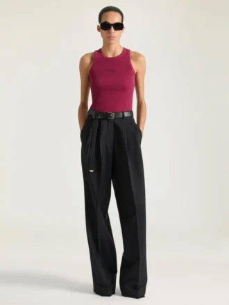 Tank-top med Slim Fit-passform i bomull med Givenchy Paris-trykk