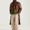 Trenchcoat i skinn