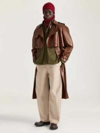 Trenchcoat i skinn