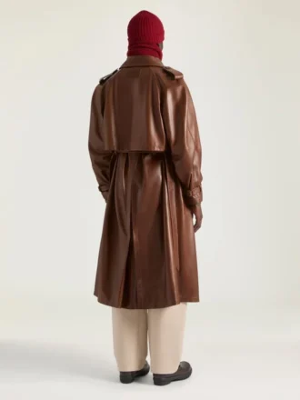 Trenchcoat i skinn