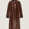 Trenchcoat i skinn
